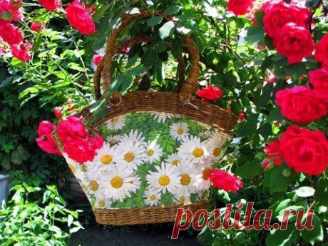 ▬► Объемная ручка для корзинки. Часть 10. МК