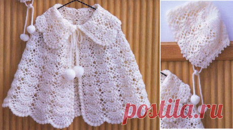 Capa y Gorro de bebé al crochet - Patrones y tutorial ⋆ Manualidades Y DIYManualidades Y DIY