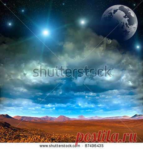 Colorful Fantasy Landscape Сток-фотография: 87496435 : Shutterstock