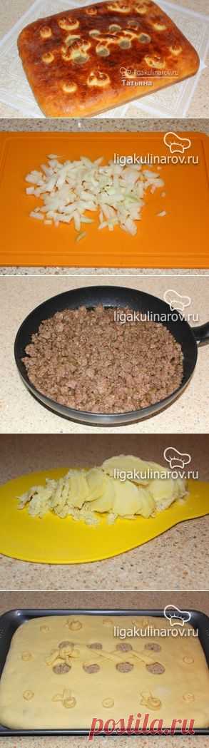 Пирог с мясным фаршем - рецепт пошаговый с фото.
