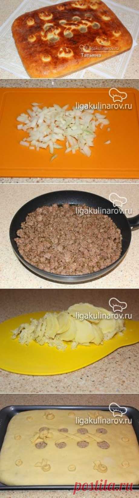 Пирог с мясным фаршем - рецепт пошаговый с фото.