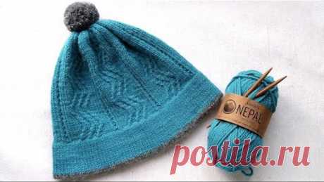 Вязание. Современная шапка. Подробный мк. //Knitting mk. Hat.