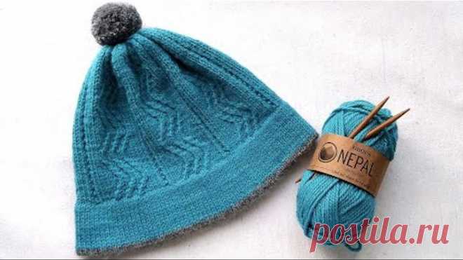 Вязание. Современная шапка. Подробный мк. //Knitting mk. Hat.