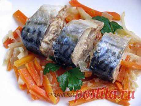 Скумбрия с овощами | PRAVPOST