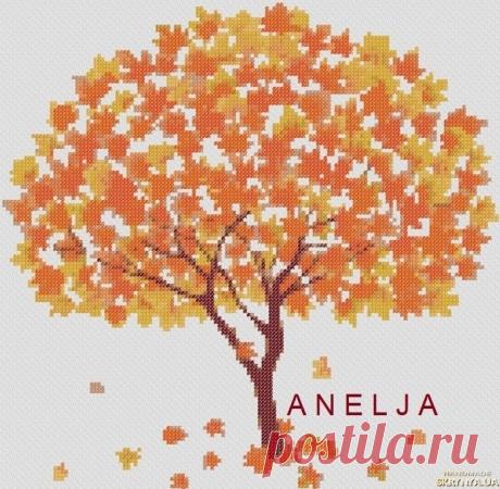 Схема для вышивки картины крестом - Дерево осень 25 х 25 см Схема для вышивки картины - Дерево осень. Схема для вышивки крестом нитями. Размер готовой картины 25 х 25 см. Представлена палитра нитей DMC на 13 цветов. Гото