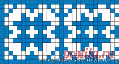 Схема для вязания жаккардового узора, схемы для вязания жаккардовых узоров, спицами