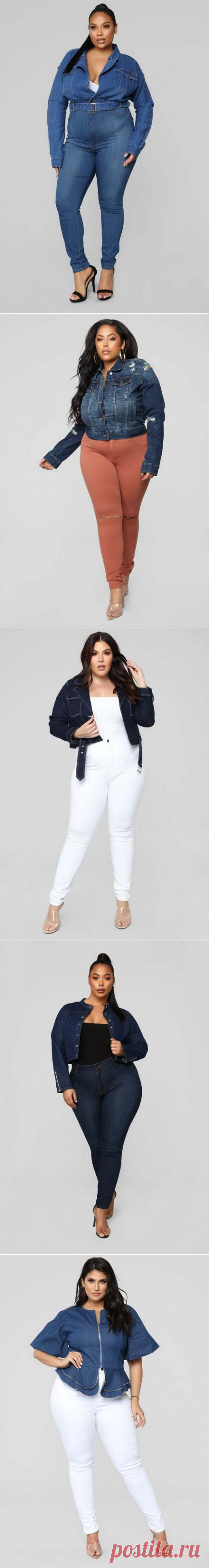 Джинсовые куртки для полных девушек американского бренда Fashion Nova весна-лето 2019 (60 фото)