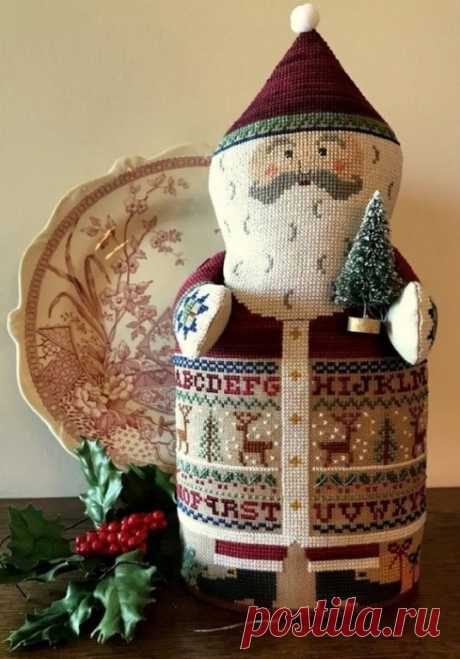 Вышивка крестом по равномерке: Sumpler Santa