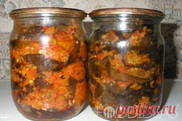 Баклажаны с шампиньонами на зиму - рецепт приготовления с фото