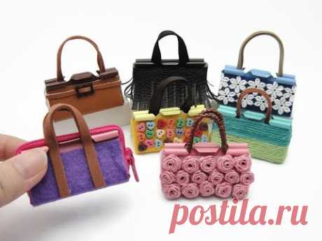 7 DIY Miniature Binder Clip Barbie Mini Bags - Easy!