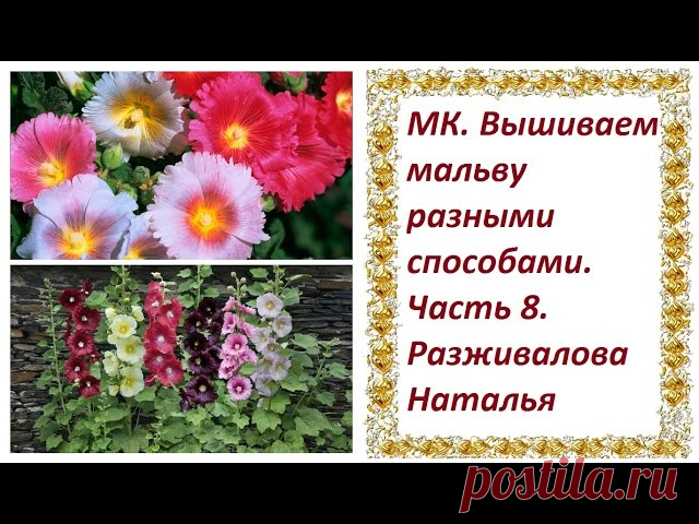 Вышивка мальвы