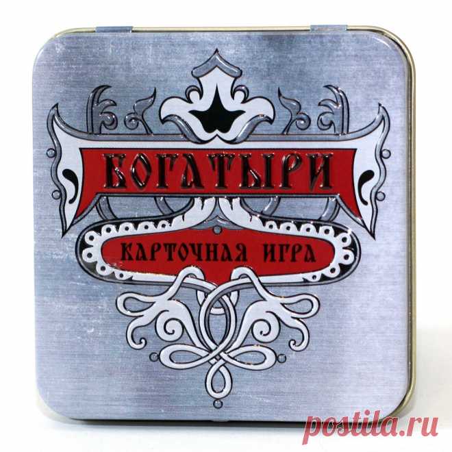 Карточная игра в жестяной коробке «Богатыри» — это не только игра с увлекательным сюжетом о русских богатырях, но и краткая историческая справка о каждом из них.