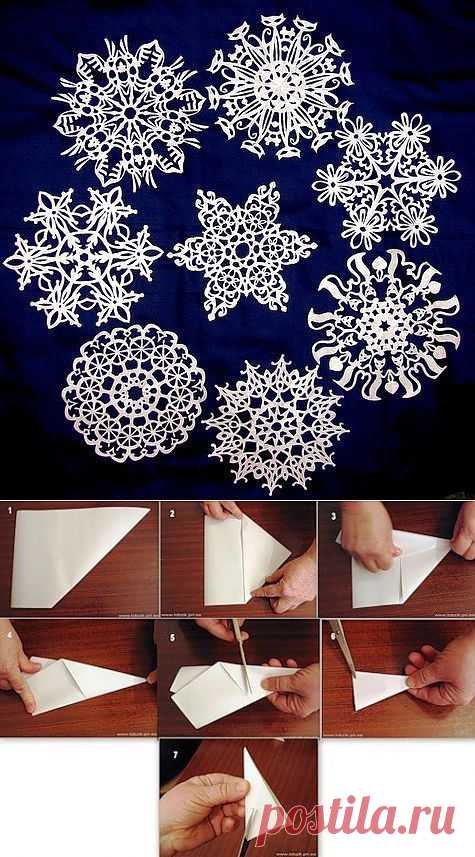 ажурные снежинки