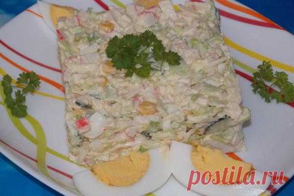 Крабовый салат с капустой