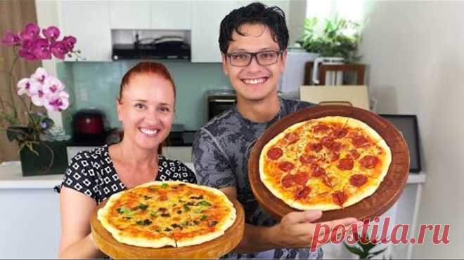 Готовим вместе Домашняя пицца Маргарита Пепперони и еще одна вкуснейшая Люда Изи Кук homemade pizza