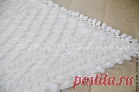обвязка края изделия помпонами - Ярмарка Мастеров - ручная работа, handmade