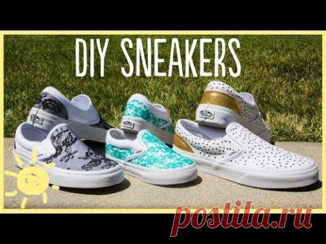 She Dabs Glue On A Pair Of Plain White Sneakers. What She Makes Is Beyond Cool!