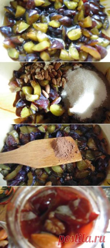 Шоколадный десерт - варенье со сливой и какао | Вкусно есть и не полнеть? Запросто!