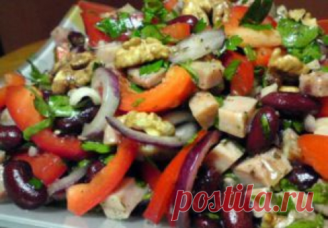 Салат "Тбилиси". Салат "Тбилиси" удивительно вкусный, острый с очень яркой  гаммой ароматов, приготовленный в соответствие с традициями  грузинской кухни.