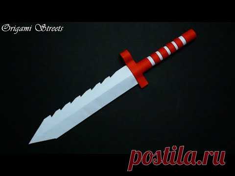 Как сделать армейский штык-нож М9 из бумаги. Нож из бумаги