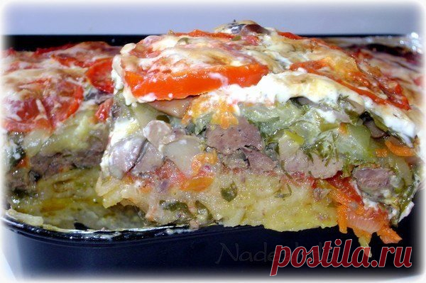 Очень вкусная - овощная запеканка с куриной печенью и грибами. Вкусно, сытно, быстро

От автора: 