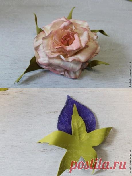 Две розы из фоамирана - МК с Ярмарки мастеров и Прекрасные цветы из фоамирана Юлии Дубровской