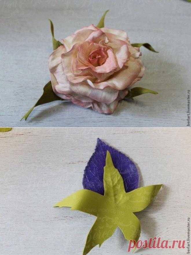Две розы из фоамирана - МК с Ярмарки мастеров и Прекрасные цветы из фоамирана Юлии Дубровской