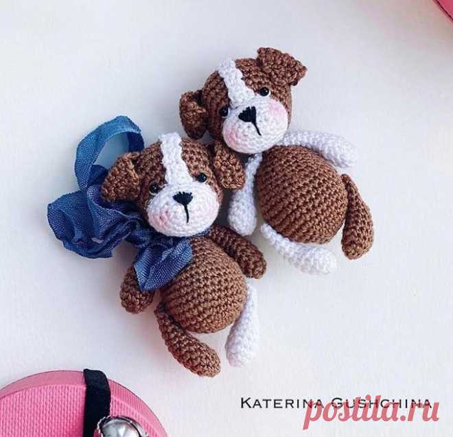 Собачка крючком. Амигуруми схемы и описания. Автор: @katerina_gushchina_ | IRINELY.ART