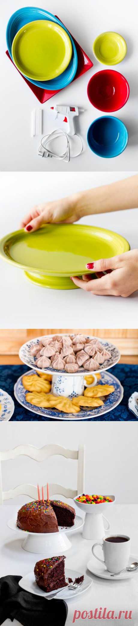 Вазы для фруктов и десерта из посуды своими руками | Дом-Цветник