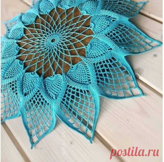 Необычная салфетка крючком