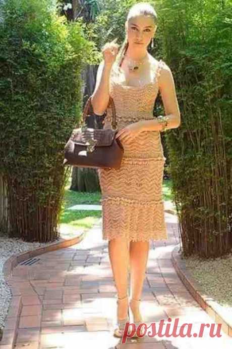 Женские сарафаны крючком.