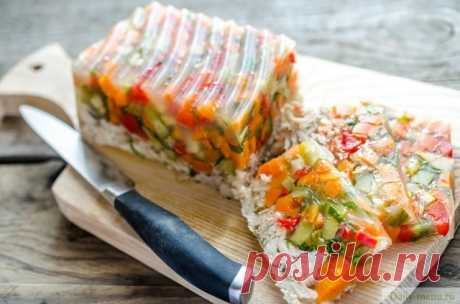Заливная курица с овощами - Рецепты от Daily-menu.ru - Daily-menu.ru