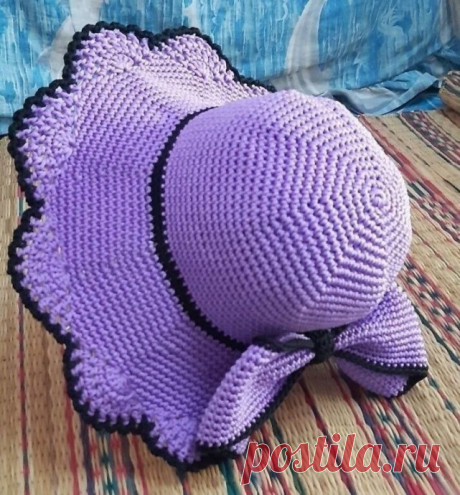 Шикарная шляпа крючком
