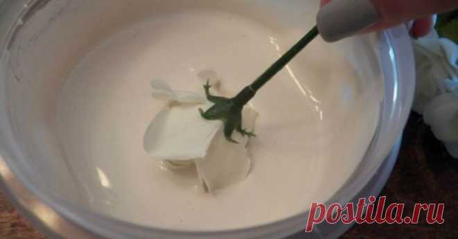 DIY Faux Porcelain Flowers From Plaster Of Paris Create faux porcelain flowers with this easy technique using Dollar Store silk flowers.They're a beautiful touch added to simple canister, ou'll want to put them on everything!. #diyhomedecor #diy #crafts #flowers #plasterofparis #valentines