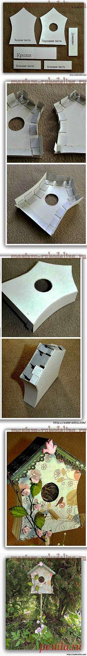 Мастера рукоделия - рукоделие для дома. Бесплатные мастер-классы, фото и видео уроки - Мастер-класс по скрапбукингу: Декоративный скворечник