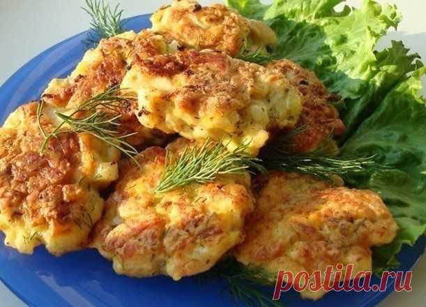 Сырные куриные котлетки.