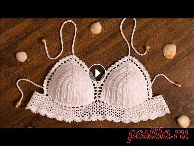 Вязаный топ крючком для начинающих. top (bodice) crochet Группа Вконтакте: Также можете посмотреть как вязать красивый шнурок: Как вязать пинетки: Подробное описание по вязанию шапочки в этом видео: Шарф СНУ...