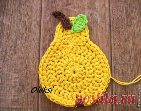 Цветотерапия крючком. Вяжем солнечные груши - подставки под горячие кружки - Ярмарка Мастеров - ручная работа, handmade