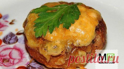Фаршированные шампиньоны с курицей - кулинарный рецепт. Миллион Меню