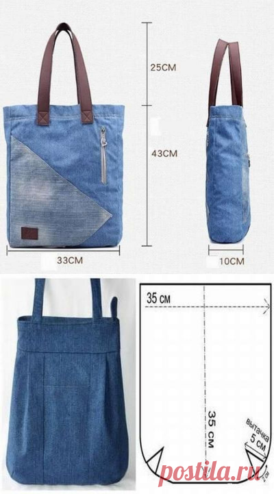 Сумка из старых джинсов: ТОП 12 выкроек