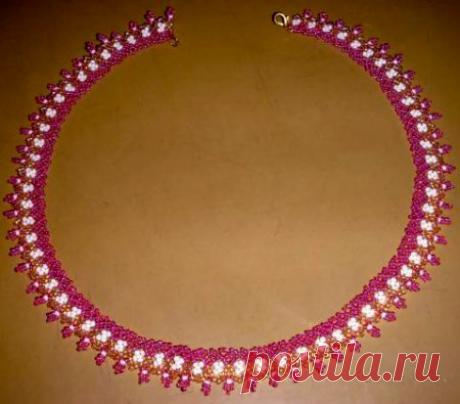 Схема плетения из бисера ожерелья "Sabrina"