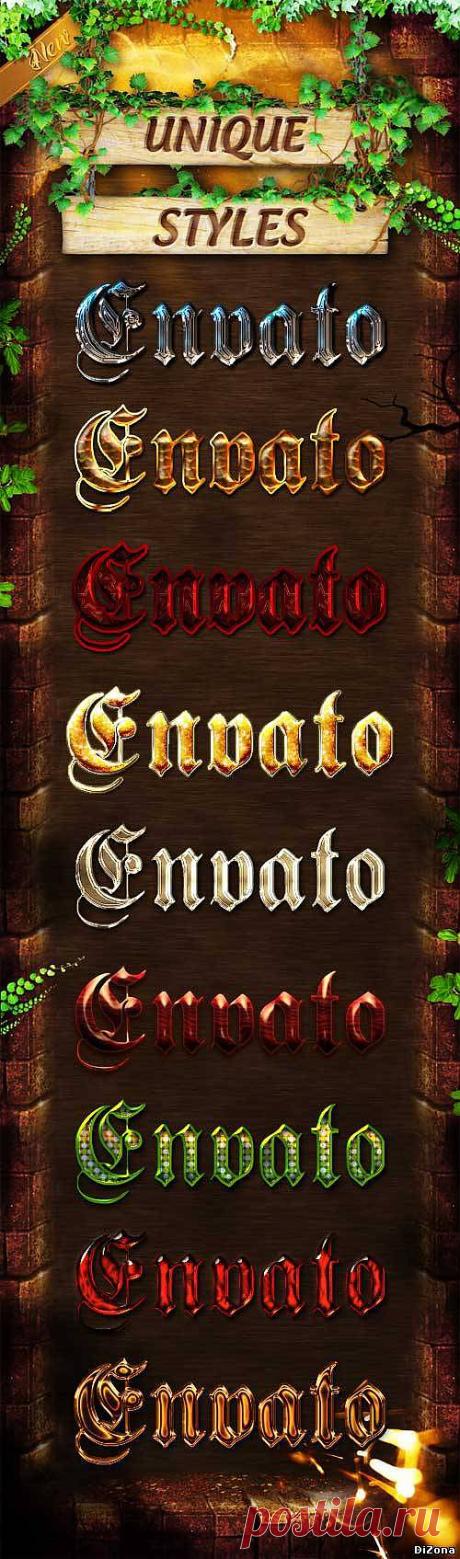 GraphicRiver - Unique Styles for Photoshop - 25 Ноября 2013 - DiZona - все для дизайна