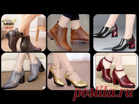Jenuine leather flate ankle boots women brand shoes high heels pumps collection