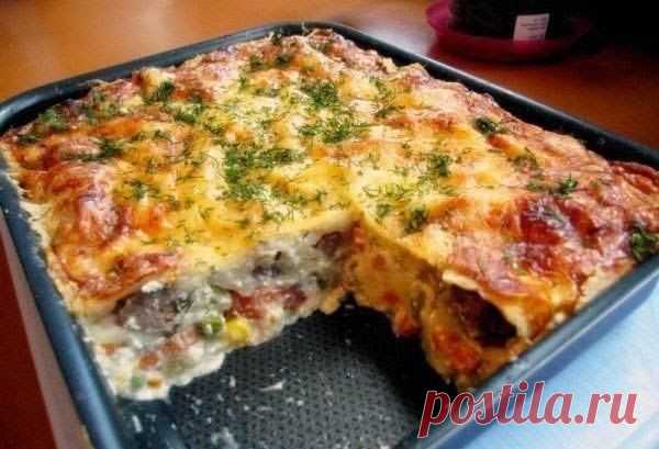 Запеканка с курицей и овощами
