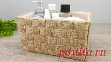 DIY Jute Twine Basket with your own hands. DIY Jute Twine Basket with your own hands.Nice and convenient when all the necessary things are in one place. Various organizers help us with this. In this v...
