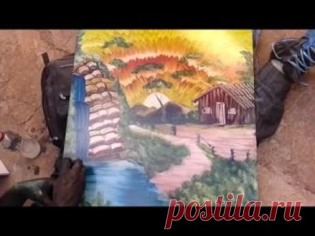 Необычная техника рисования пальцами рук