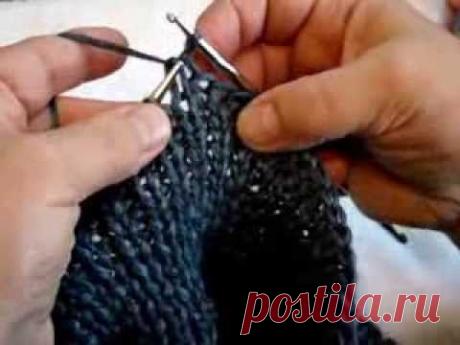 Вязание спицами... эластичное закрытие петель . - YouTube