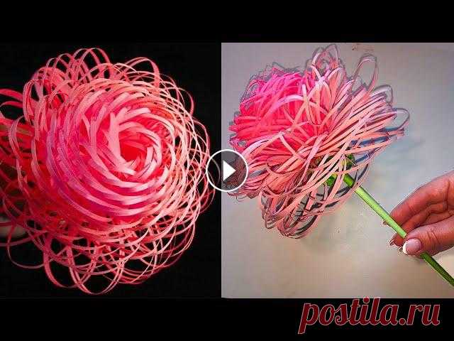 ПЫШНЫЙ ЦВЕТОК ИЗ БУМАГИ за 5 минут ОЧЕНЬ ПРОСТО/LUXURIOUS FLOWER FROM PAPER in 5 minutes VERY SIMPLE ПЫШНЫЙ ЦВЕТОК ИЗ БУМАГИ за 5 минут ОЧЕНЬ ПРОСТО/LUXURIOUS FLOWER FROM PAPER in 5 minutes VERY SIMPLEСегодня покажу как сделать объемные цветы из бумаг...