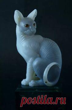 кошка из камня статуэтка животные из камня