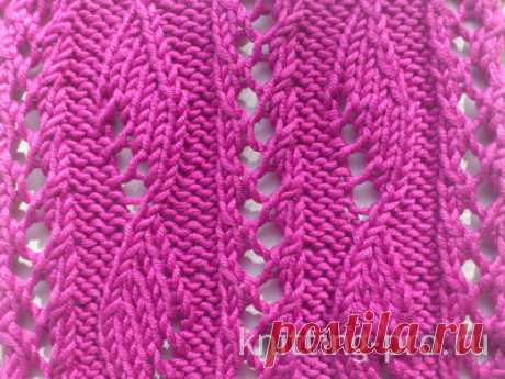 Вертикальная ажурная мережка - knitting-pro.ru - От азов к мастерству